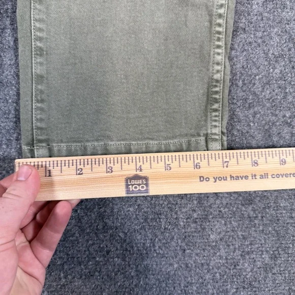 AMO‎ Pants Womens 28 (Fits 30x25) Green Easy Trouser Surplus USA Made Stretch - Picture 13 of 15